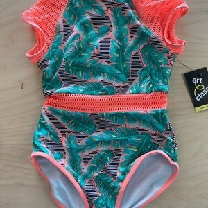 Art Glass One Piece Bathing Suit Large (10/12) (BZ)